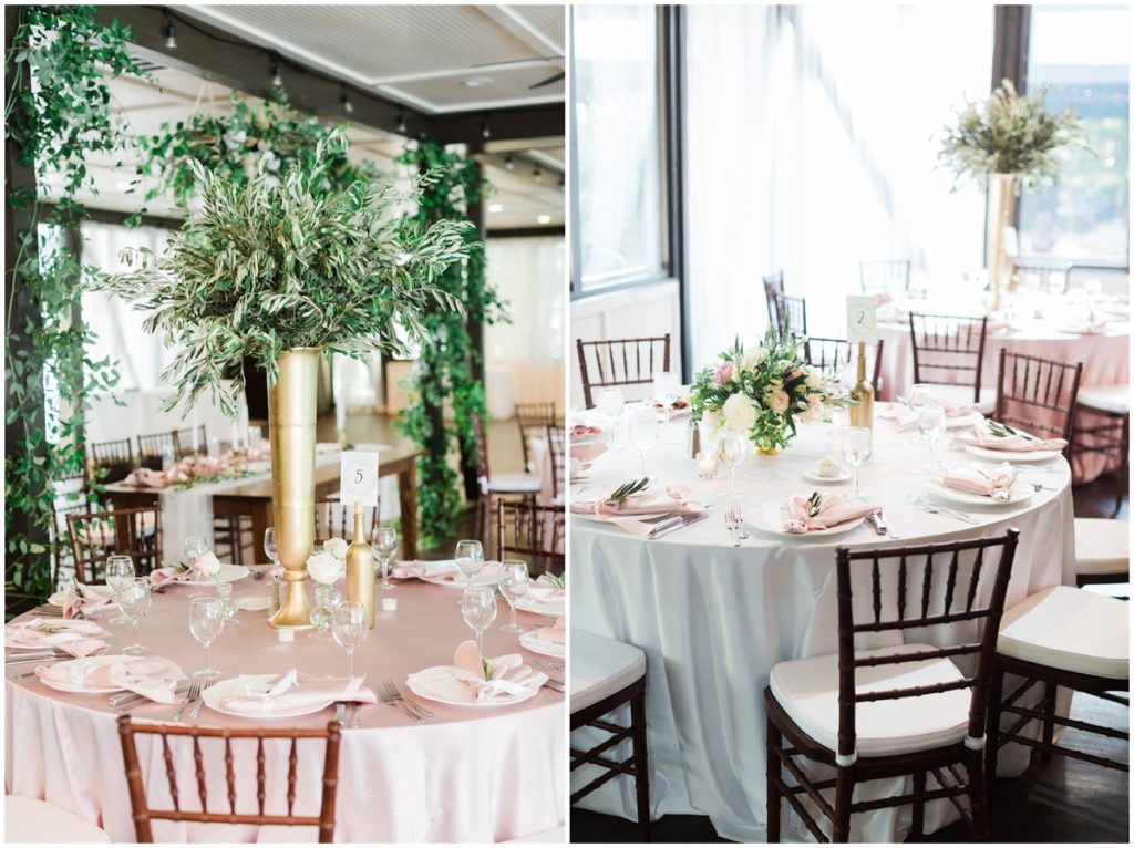 Detailed images of a seating placing for a wedding at the Club at Hillbrook in Chagrin Falls, Ohio.