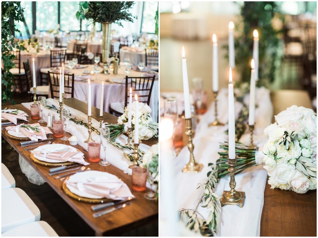 Detailed images of a seating placing for a wedding at the Club at Hillbrook in Chagrin Falls, Ohio.