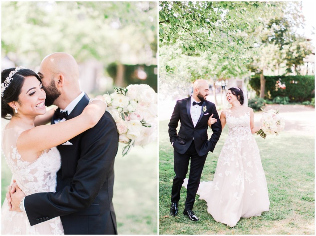 Portraits of a bride and groom on their wedding day at the Club at Hillbrook