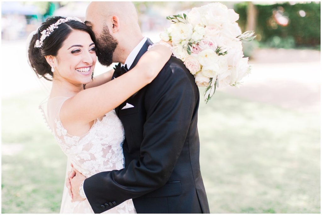 Portraits of a bride and groom on their wedding day at the Club at Hillbrook